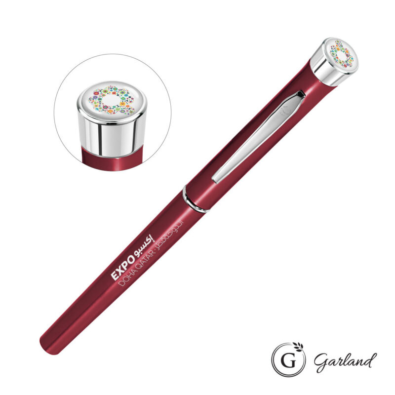 Garland® Color Custom Rollerball Pen - Chrome Accent - 3