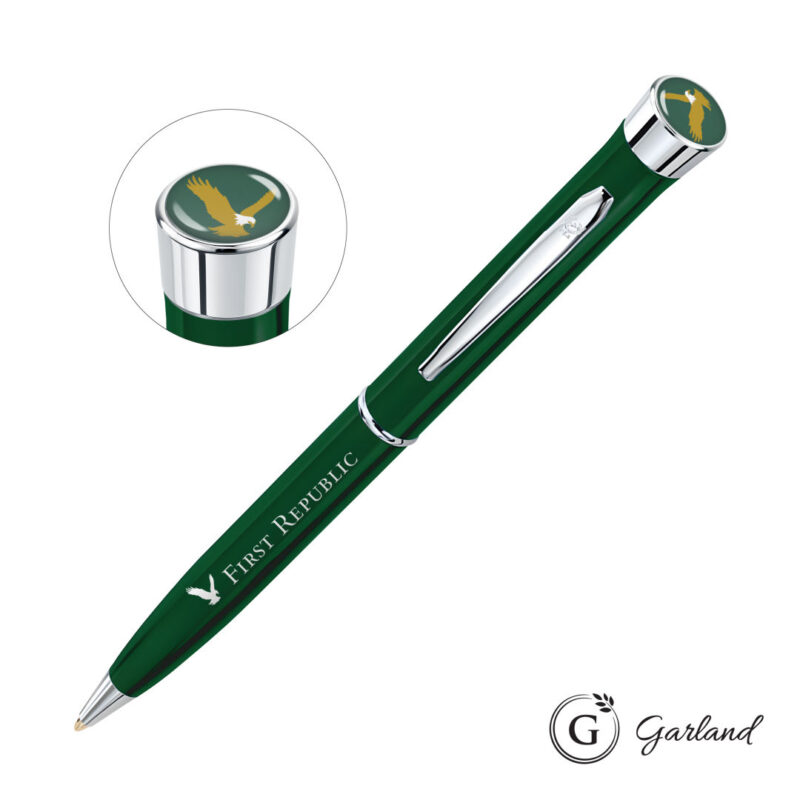 Garland® Color Custom Twist Ballpoint Pen - Chrome Accent - 4