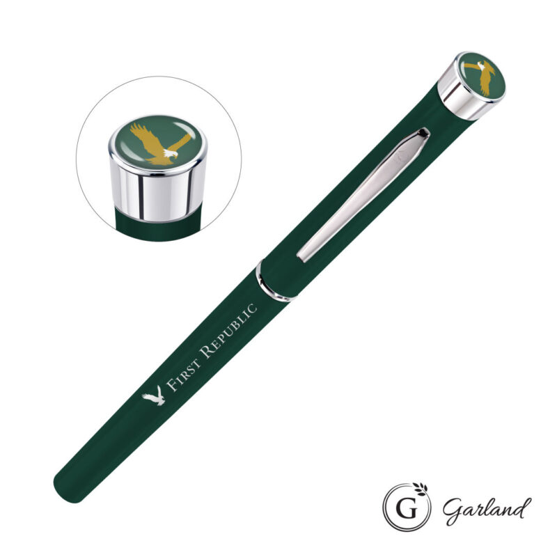 Garland® Color Matte Custom Rollerball Pen - Chrome - 3