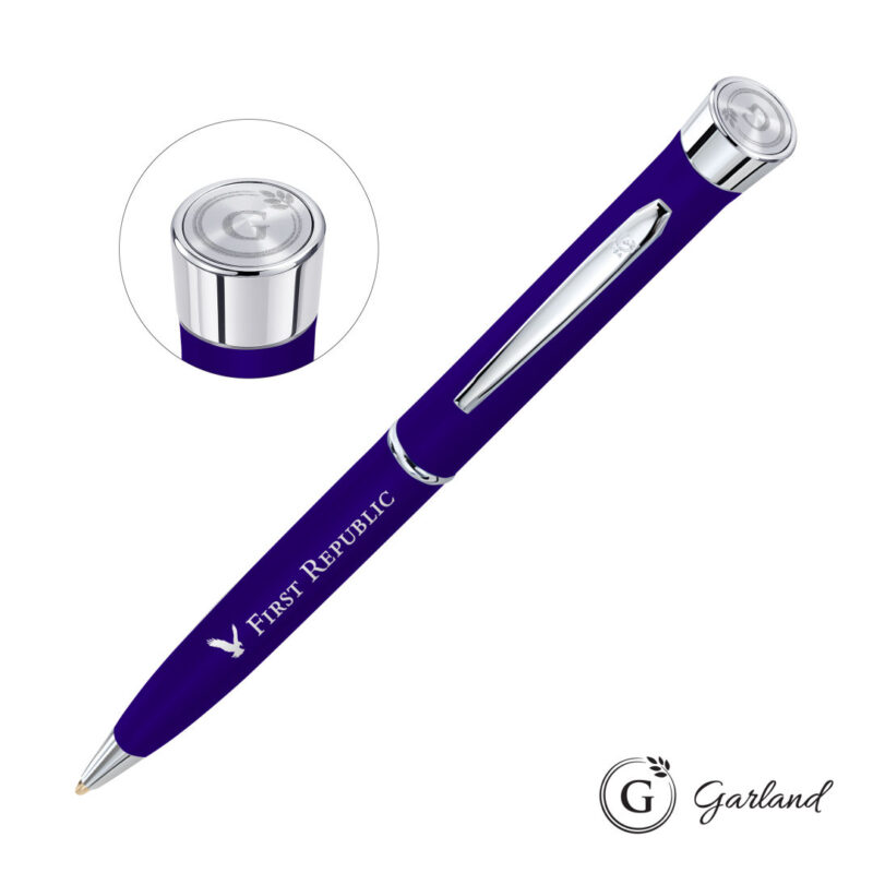 Garland® Color Matte Emblem Twist Ballpoint Pen - Chrome - 5