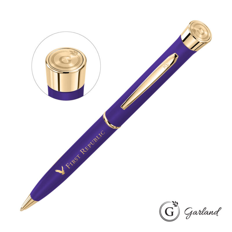 Garland® Color Matte Emblem Twist Ballpoint Pen - Gold - 5