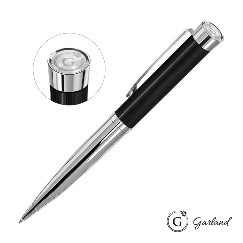 Garland® Executive Emblem Monogram Twist Pen - Chrome - 5