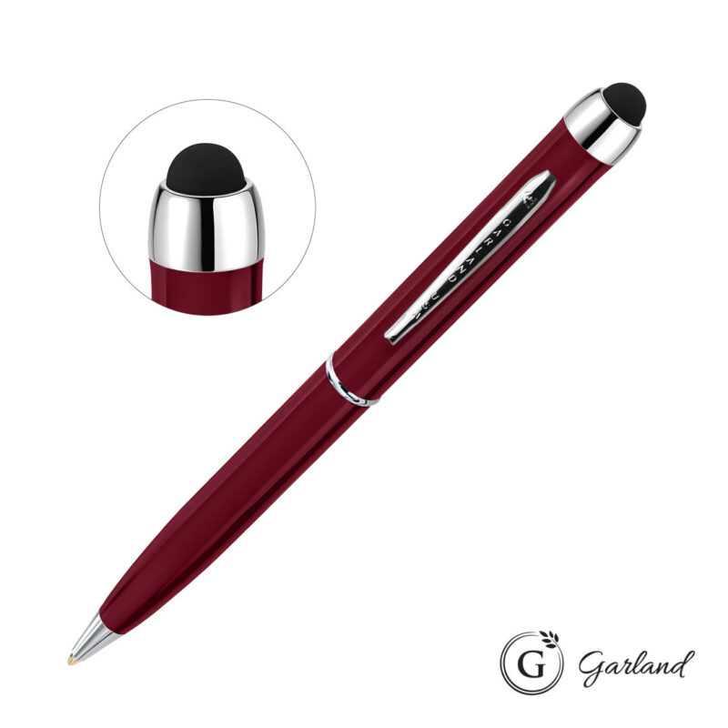Garland® Stylus High Gloss Ballpoint Twist Pen - Chrome - 6